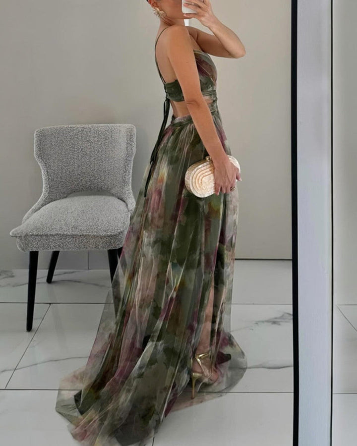 Marbella | Watercolour Floral Maxi Dress