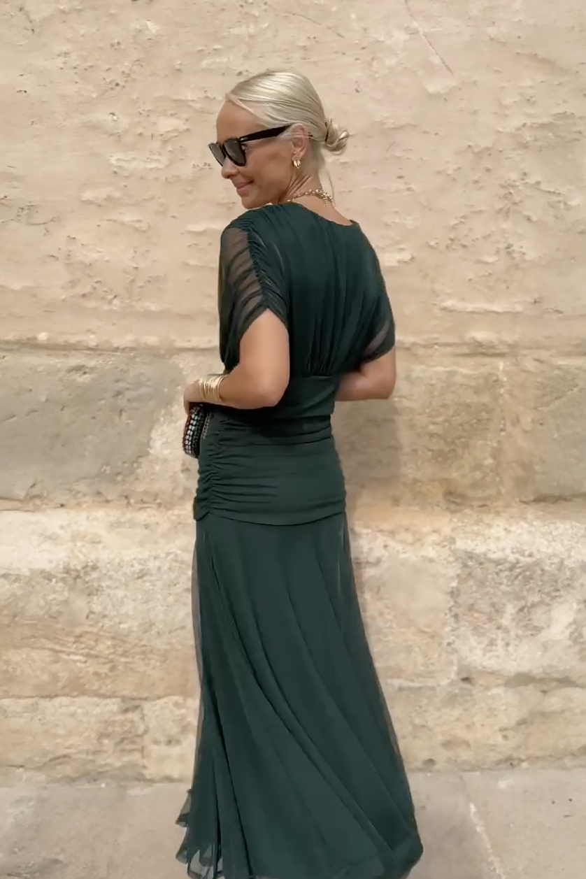 Santana | Elegant V-Neck Maxi Dress
