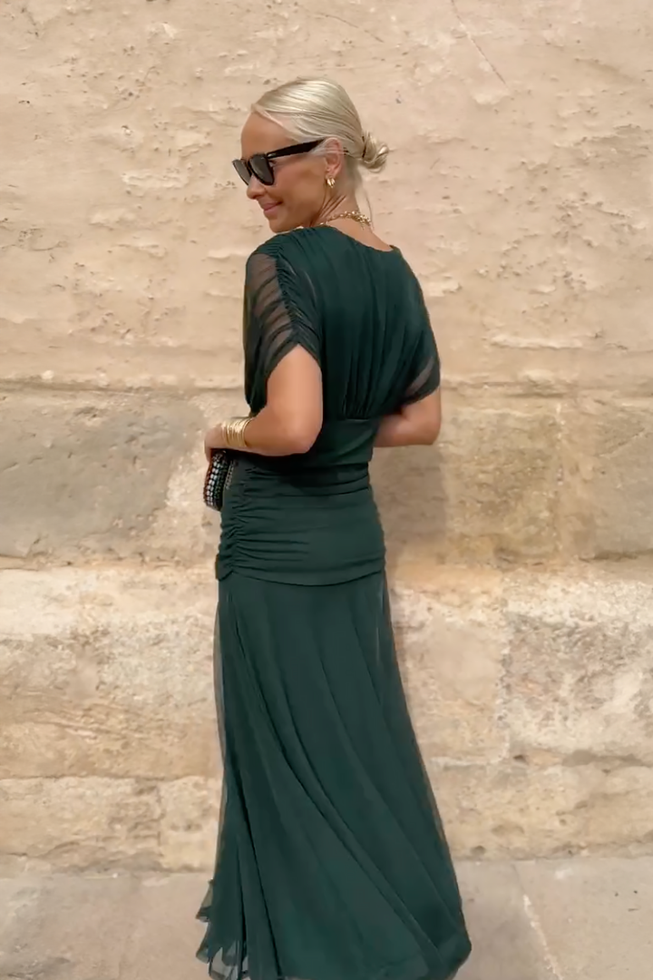 Santana | Elegant V-Neck Maxi Dress