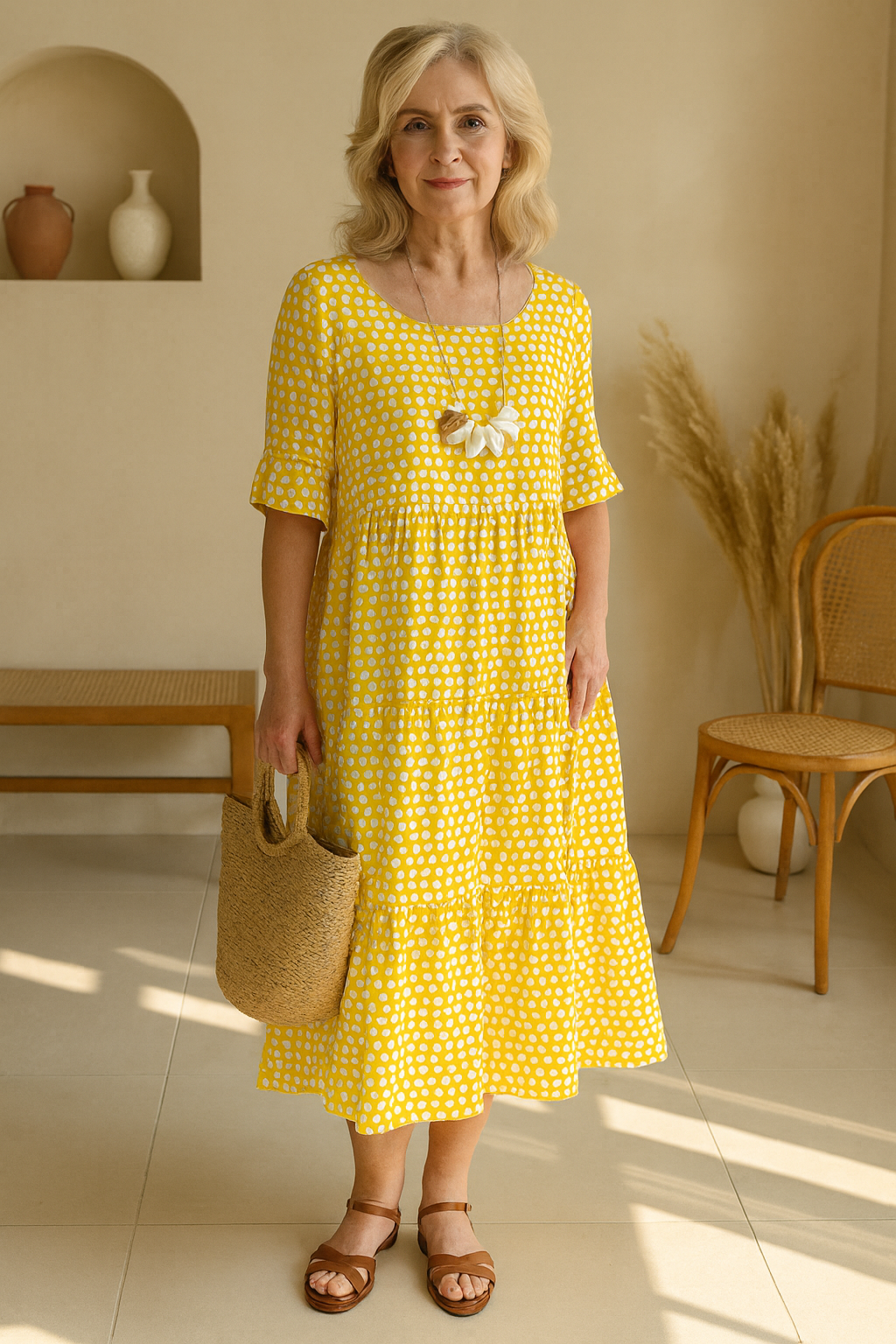 Noemie | Flowing Elegant Midi Dress