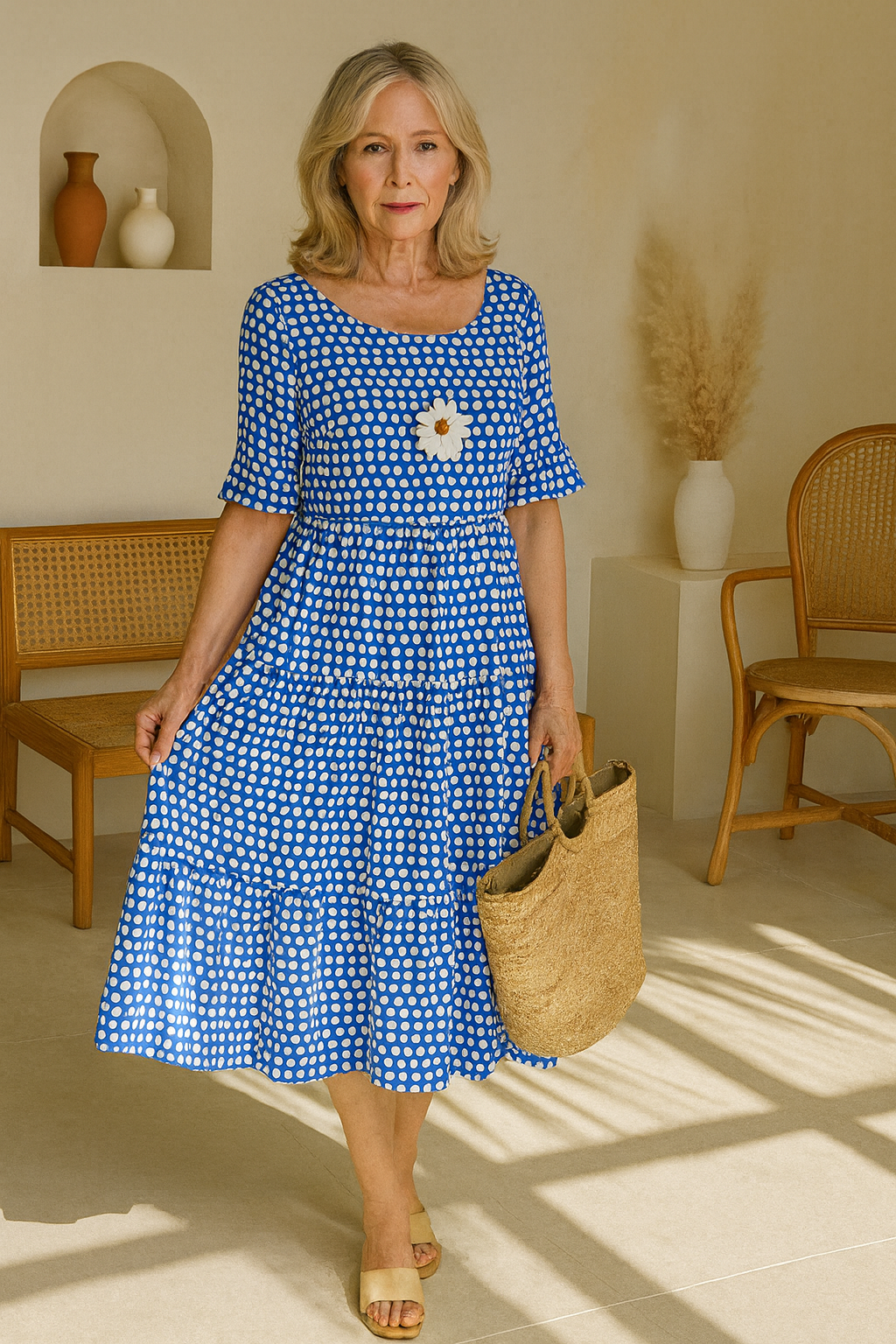 Noemie | Flowing Elegant Midi Dress