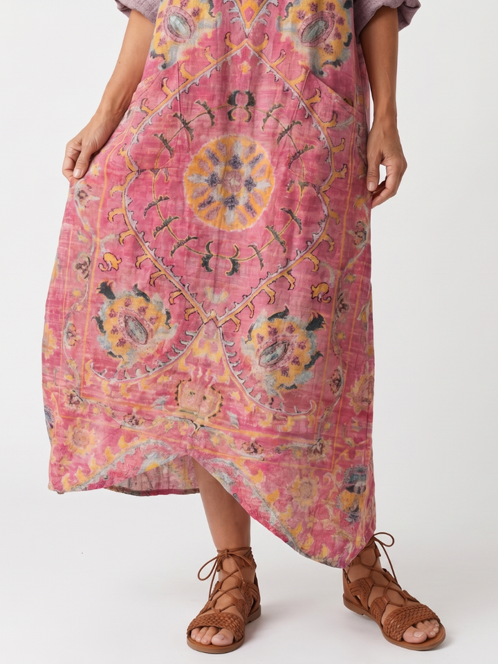 Tilda | Abstract Print Relaxed Pocket Midi Dress