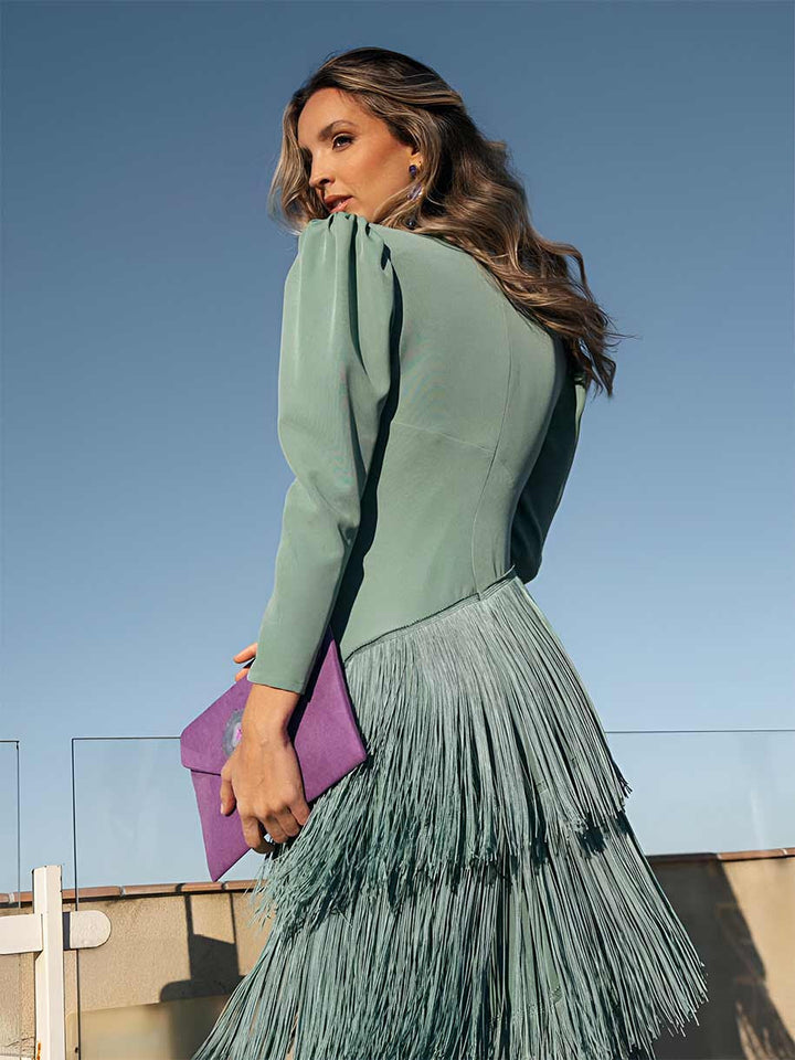 Ronda | Elegant Fringe Maxi Dress