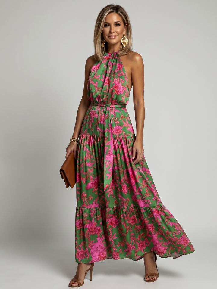 Rosalie | Draped Halter Midi Dress
