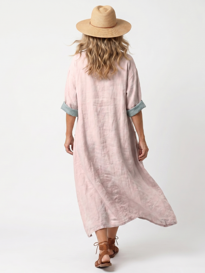 Kenza | Designer Panel Relaxed Pocket Midi Dress