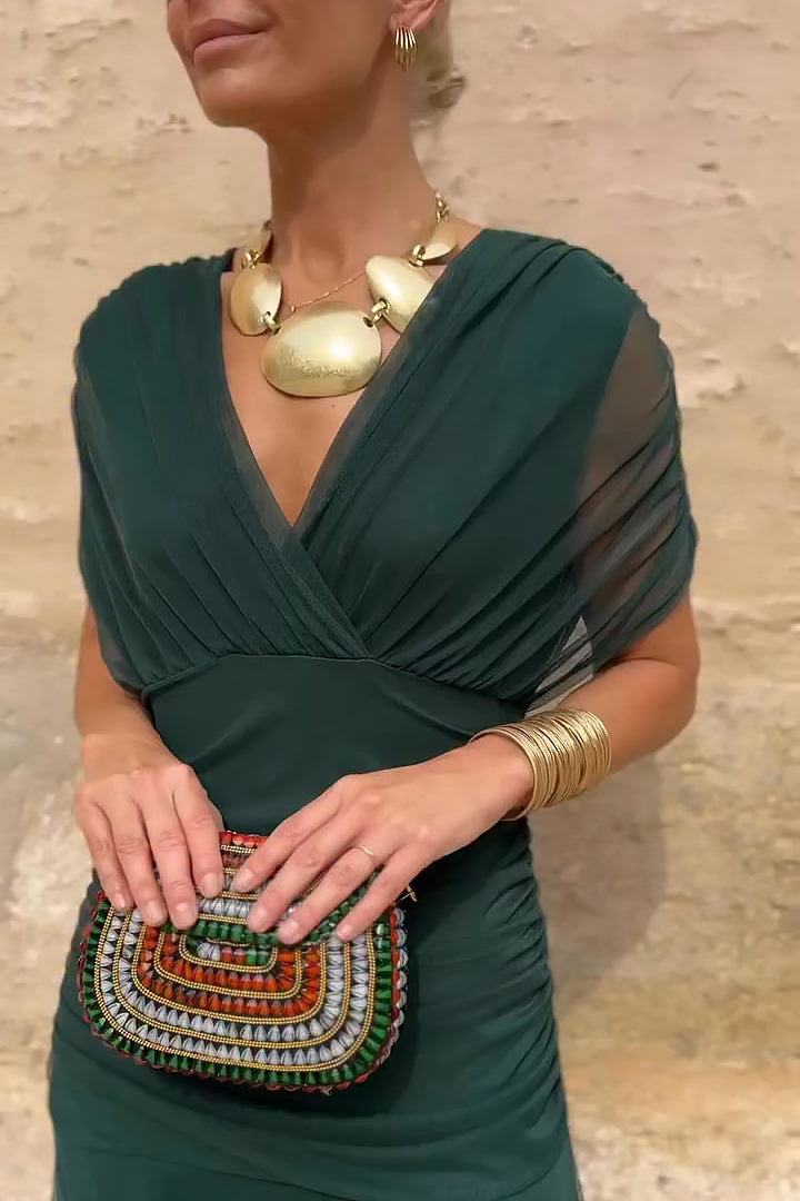 Santana | Elegant V-Neck Maxi Dress