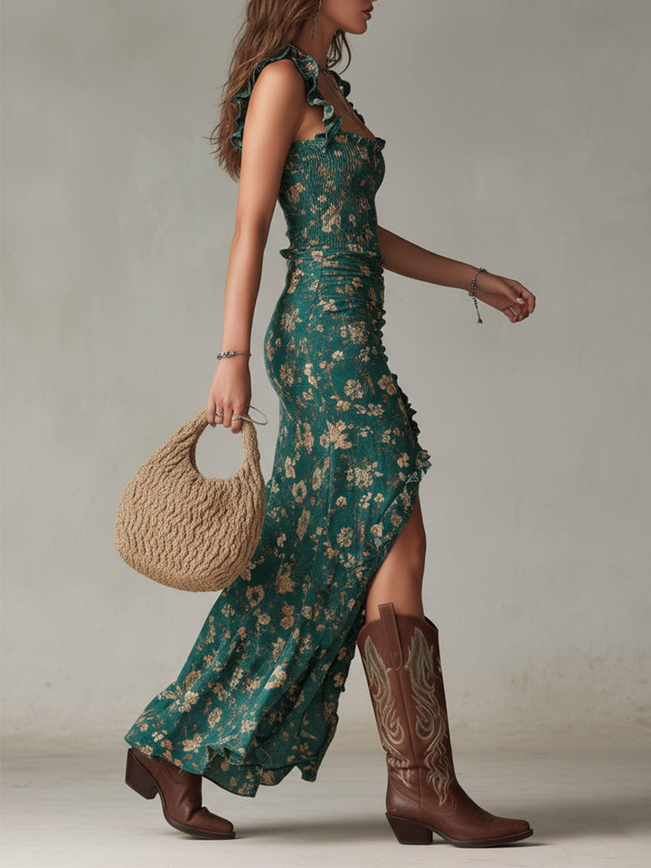Isla | Retro Boho Maxi Dress