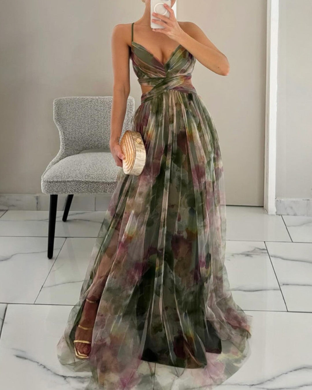 Marbella | Watercolour Floral Maxi Dress