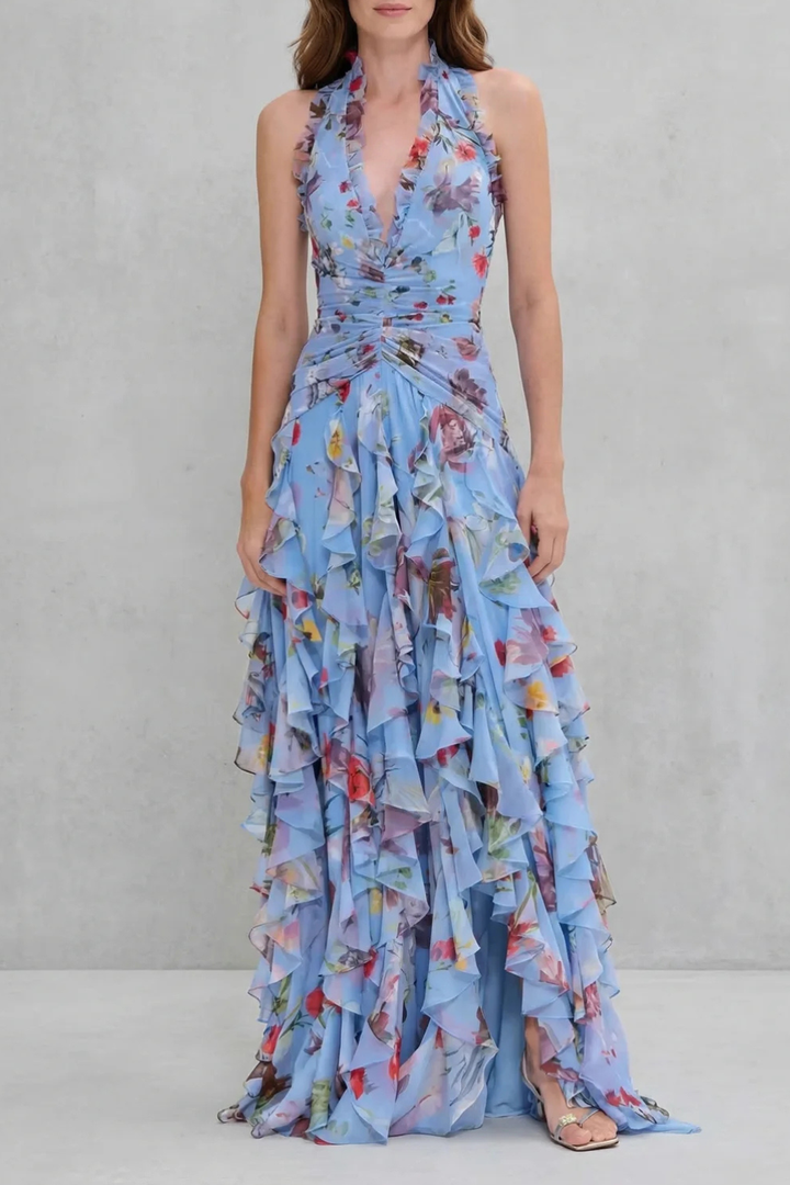 Camila | Elegant Halter Maxi Dress
