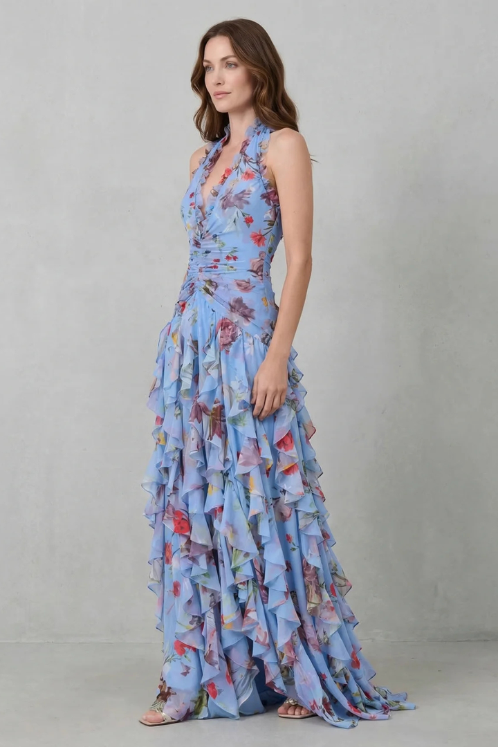 Camila | Elegant Halter Maxi Dress