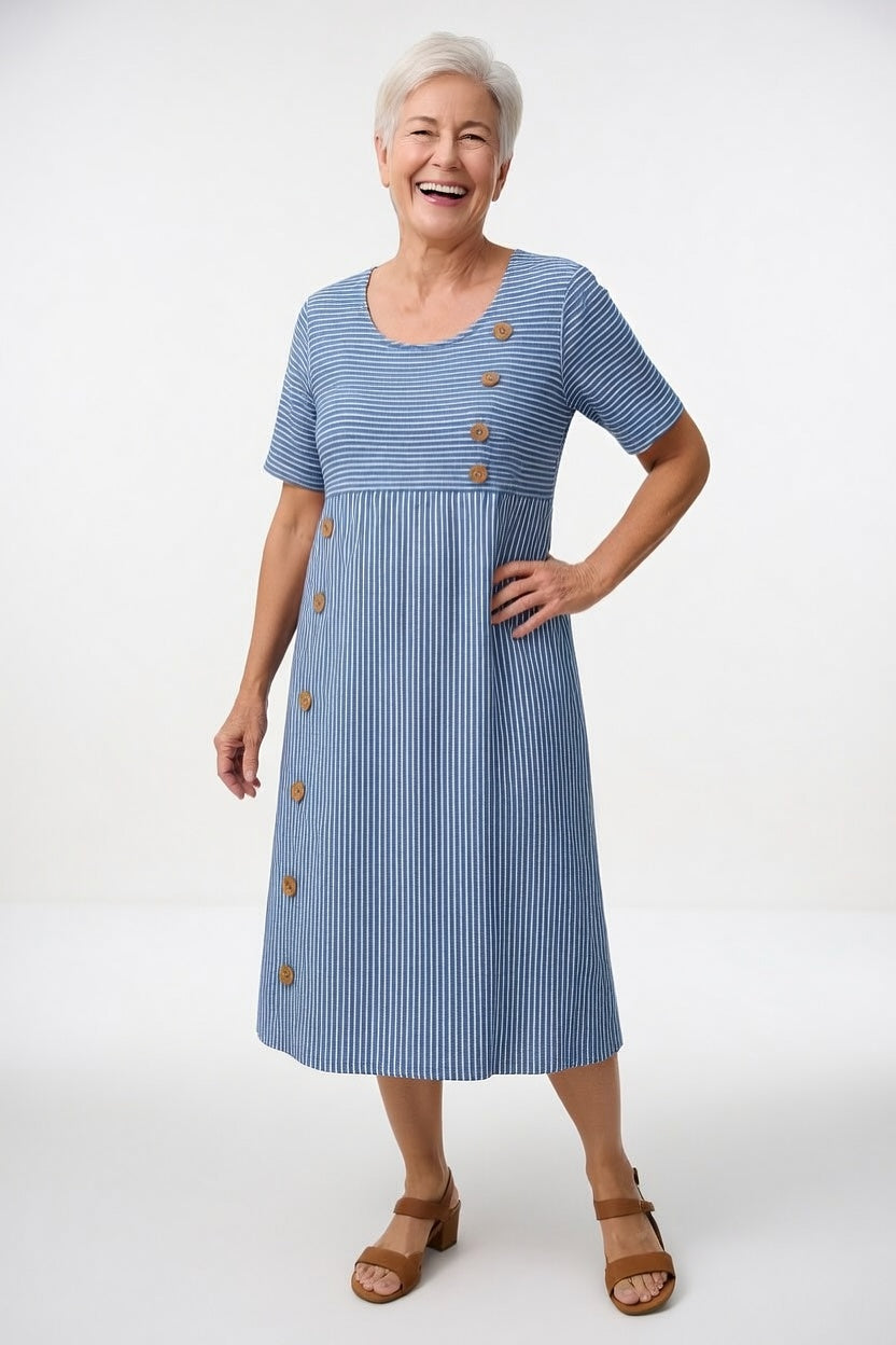 Lineora | Flowing Striped Summer Dress
