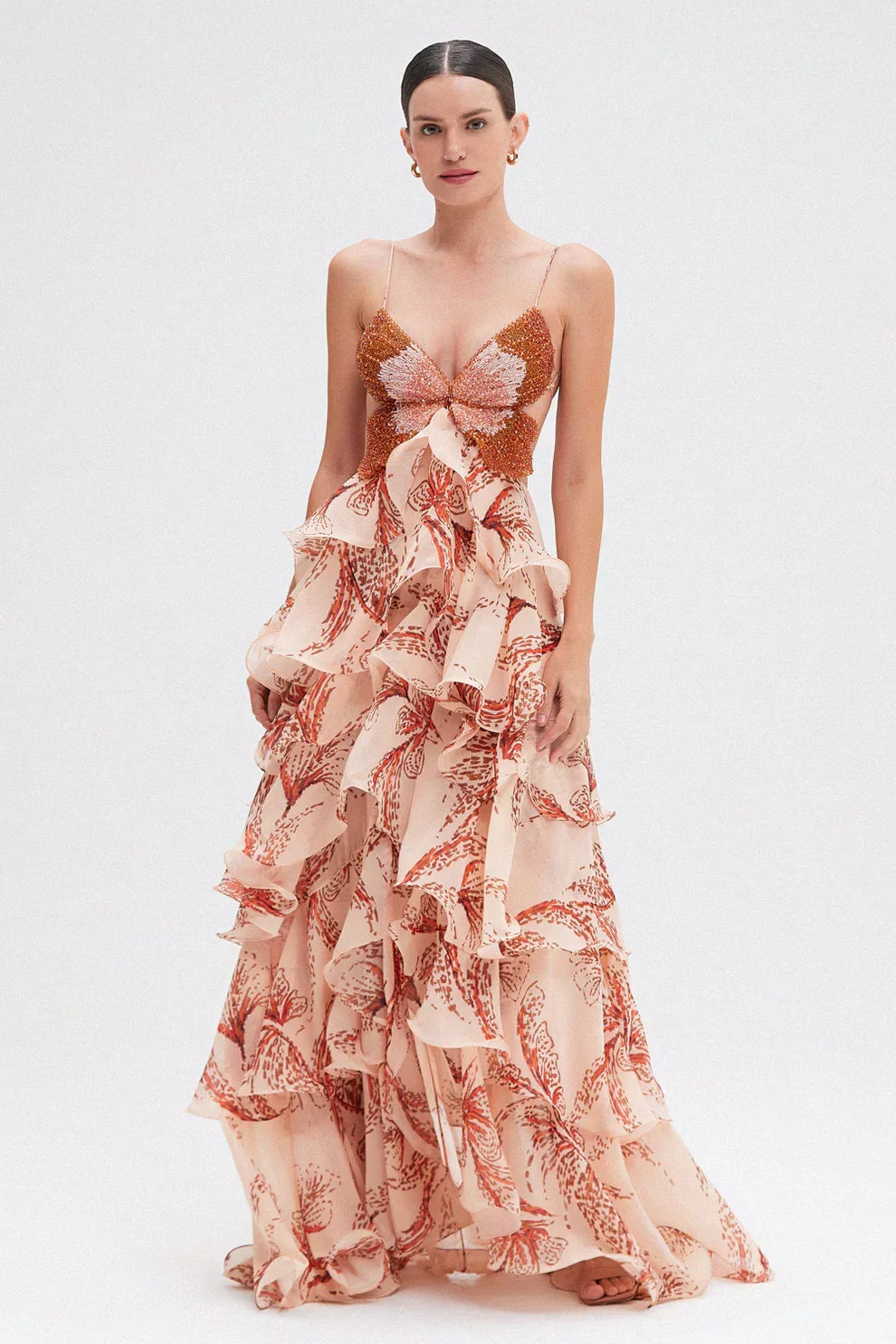 Ibiza | Elegant Ruffle Maxi Dress