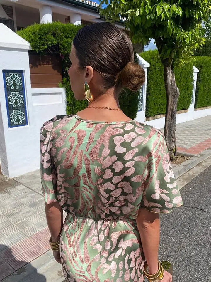 CLARANDRA | COPPER MIDI DRESS