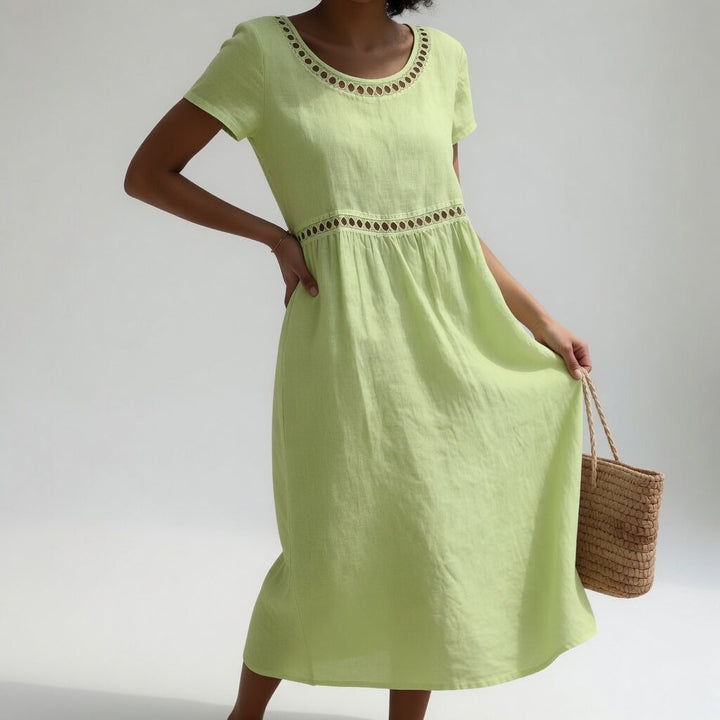 Pernelle | Embroidered Cotton Midi Dress