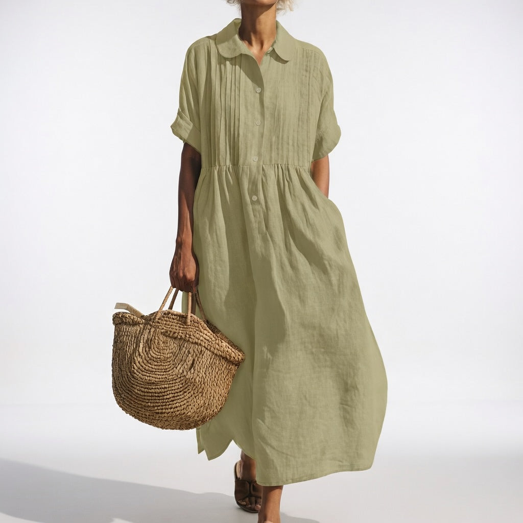 Lysandra | Flowing Summer Shirt Dress