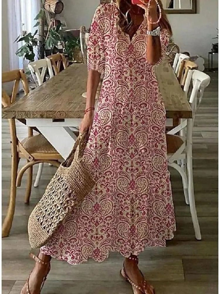 Elodie | Floral Velvet Maxi Dress