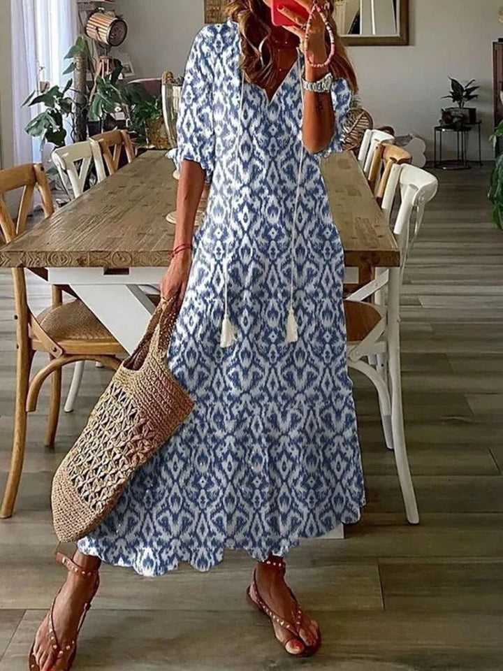 Elodie | Floral Velvet Maxi Dress