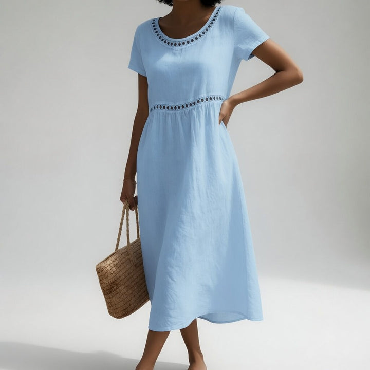 Pernelle | Embroidered Cotton Midi Dress