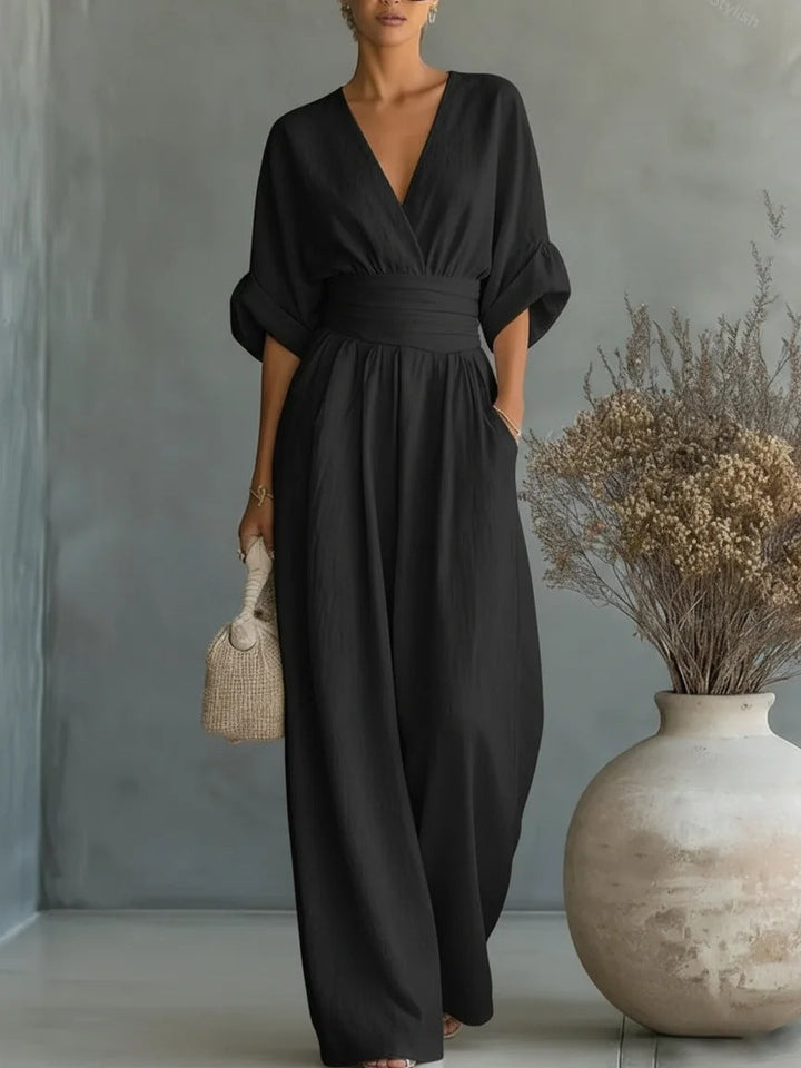 Elena | Open-Back Flowing Maxi Dress