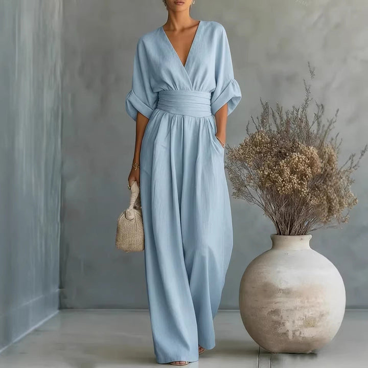 Elena | Open-Back Flowing Maxi Dress