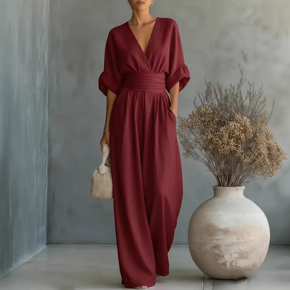 Elena | Open-Back Flowing Maxi Dress
