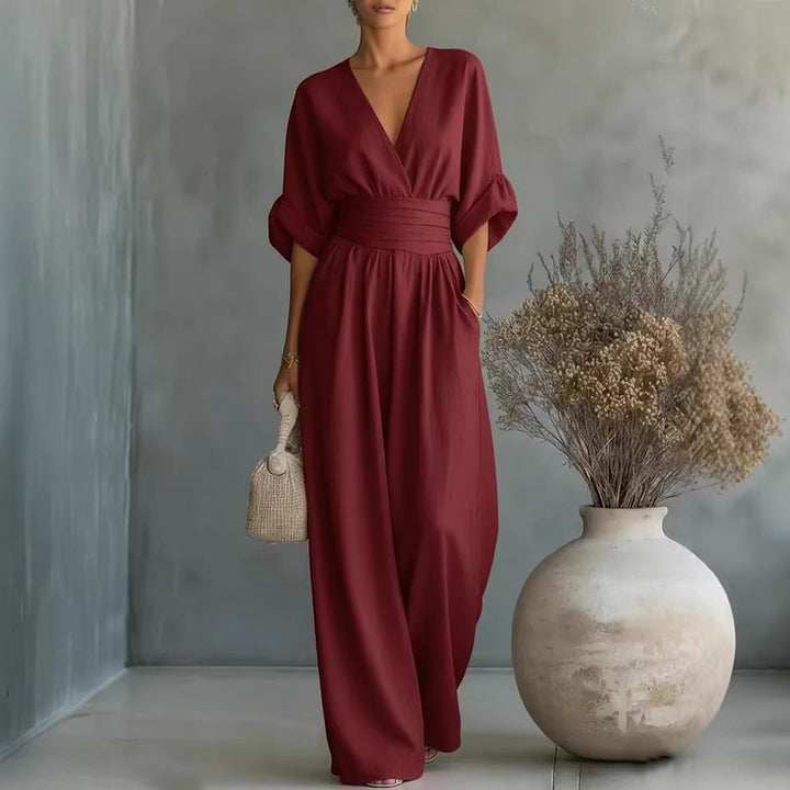 Elena | Open-Back Flowing Maxi Dress