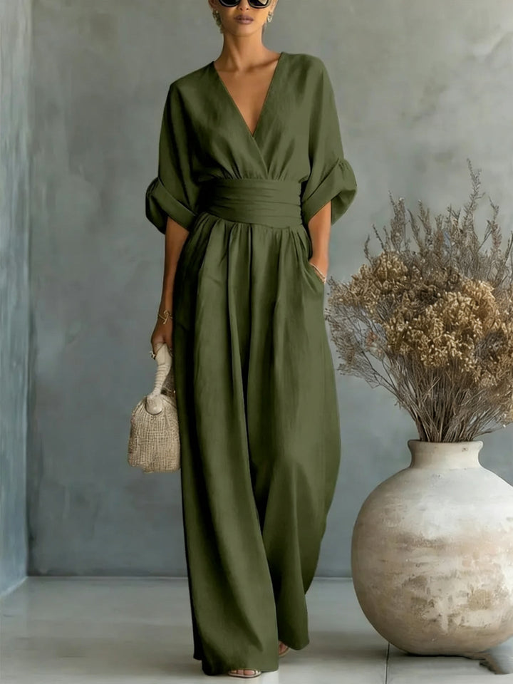 Elena | Open-Back Flowing Maxi Dress