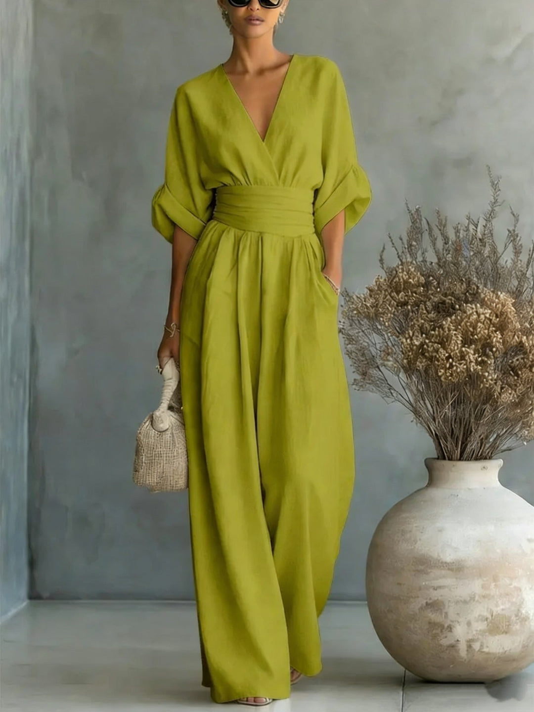 Elena | Open-Back Flowing Maxi Dress