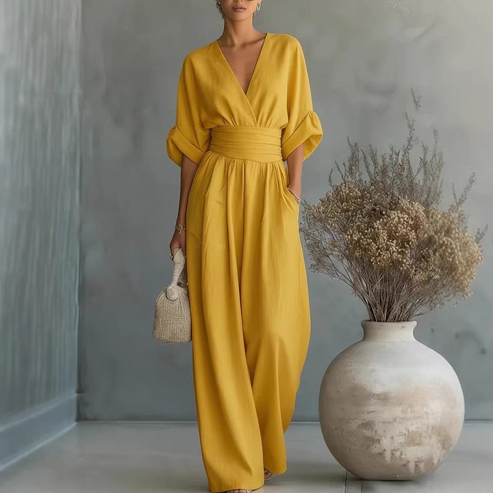 Elena | Open-Back Flowing Maxi Dress