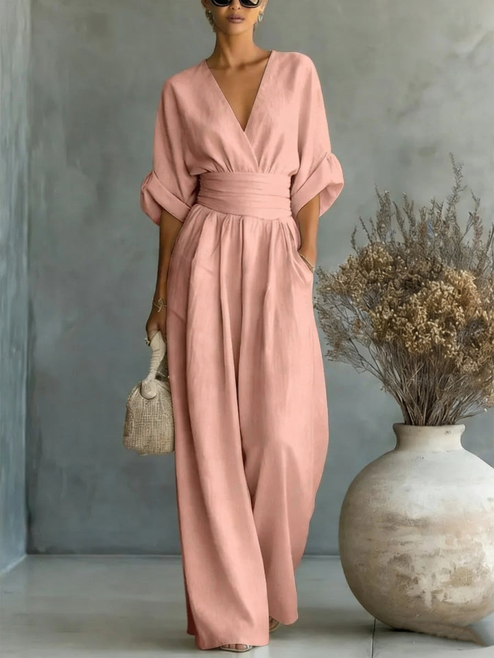 Elena | Open-Back Flowing Maxi Dress