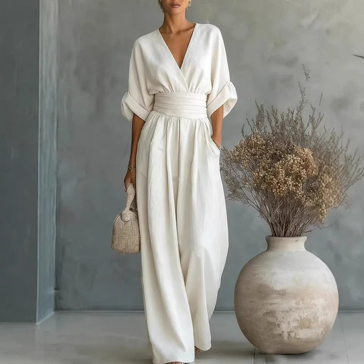Elena | Open-Back Flowing Maxi Dress