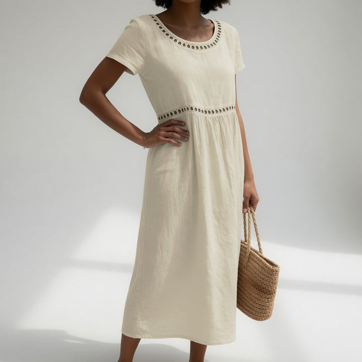 Pernelle | Embroidered Cotton Midi Dress