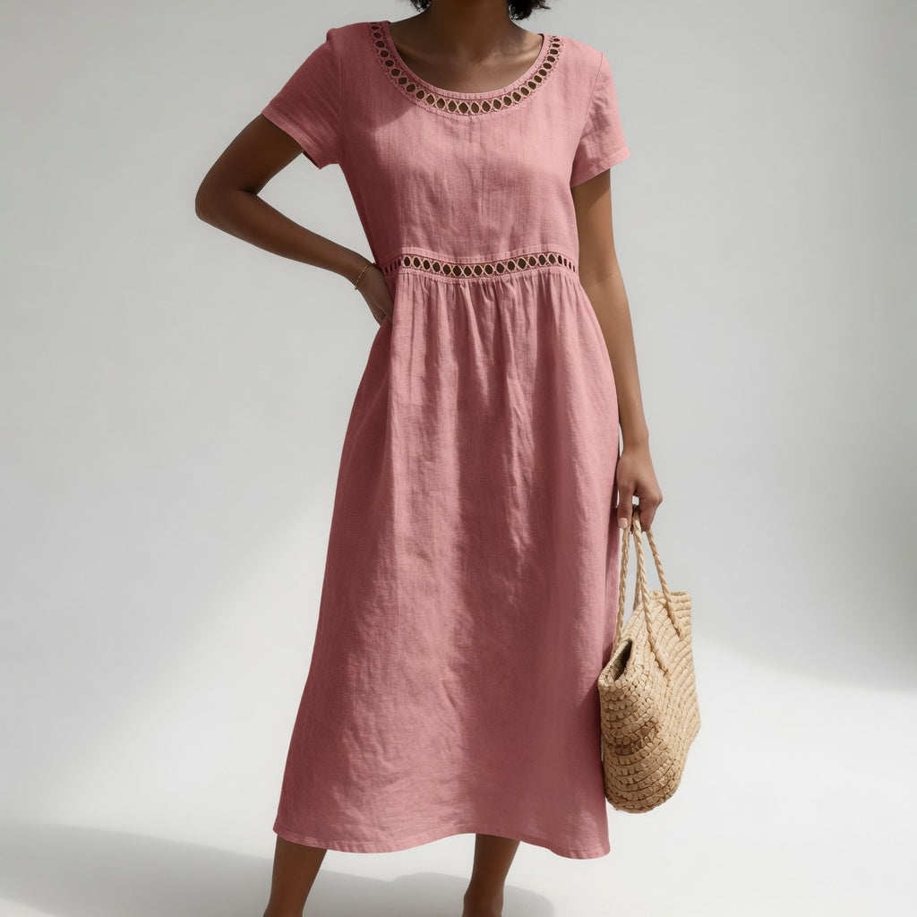 Pernelle | Embroidered Cotton Midi Dress