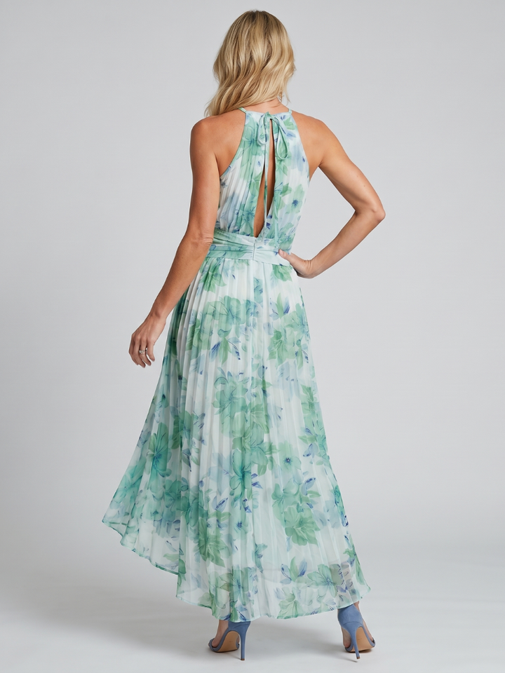 Portia | Pleated Floral Midi Dress