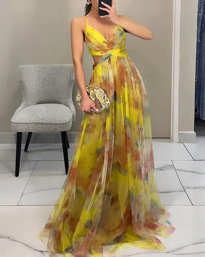 Marbella | Watercolour Floral Maxi Dress