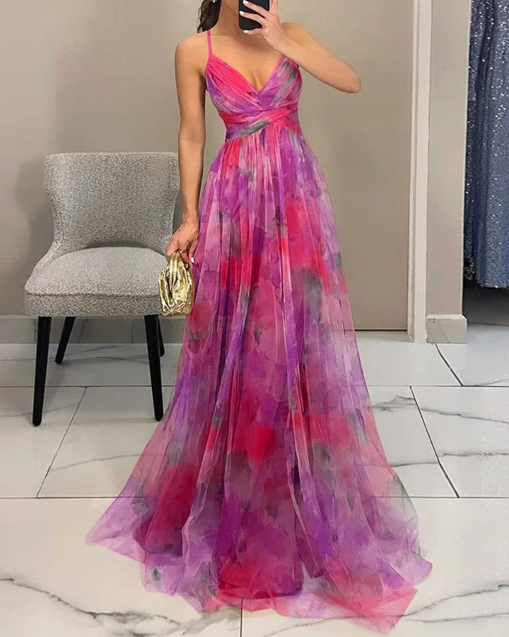 Marbella | Watercolour Floral Maxi Dress