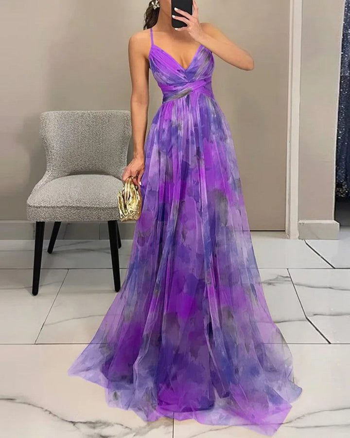 Marbella | Watercolour Floral Maxi Dress