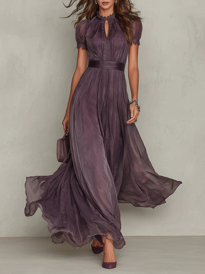 Flavia | Elegant Keyhole Maxi Dress
