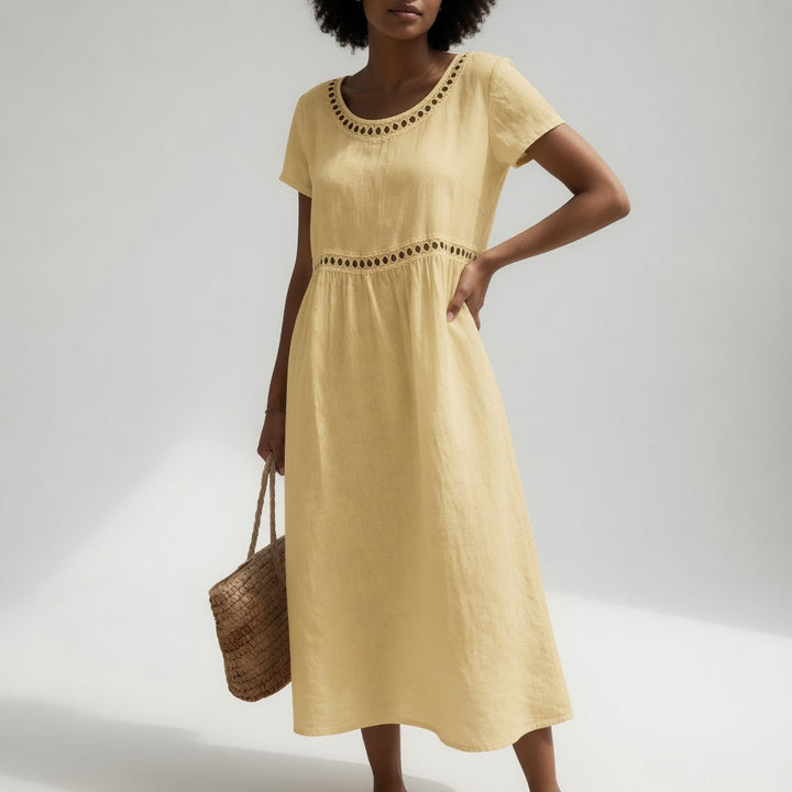 Pernelle | Embroidered Cotton Midi Dress