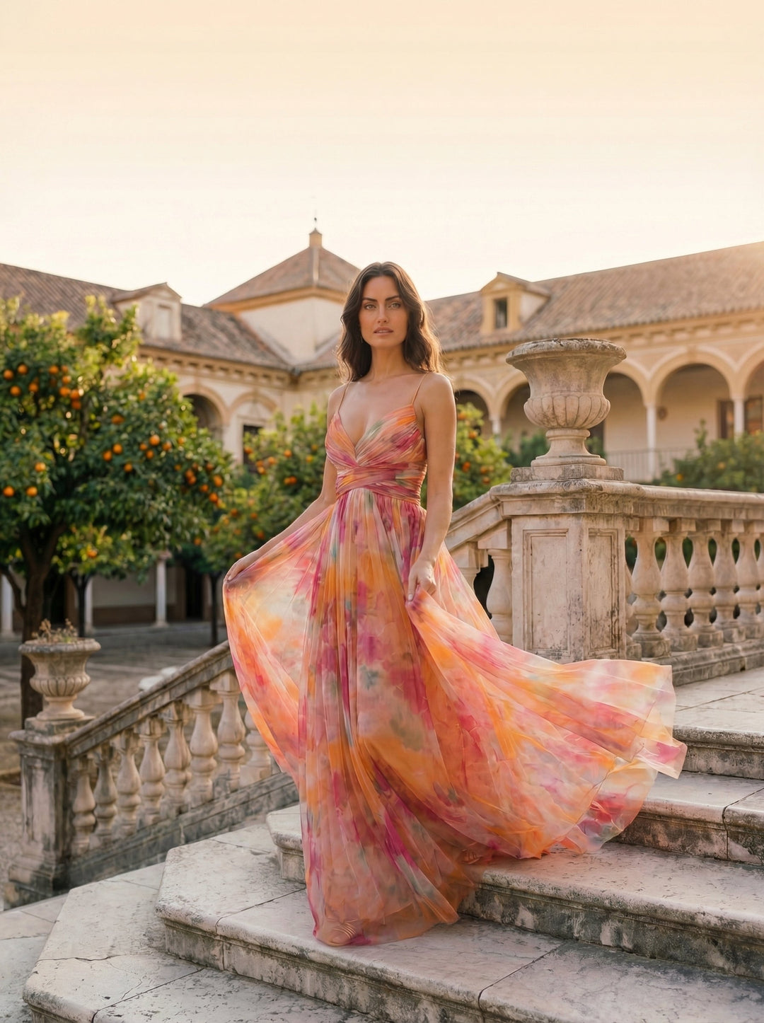 Marbella | Watercolour Floral Maxi Dress