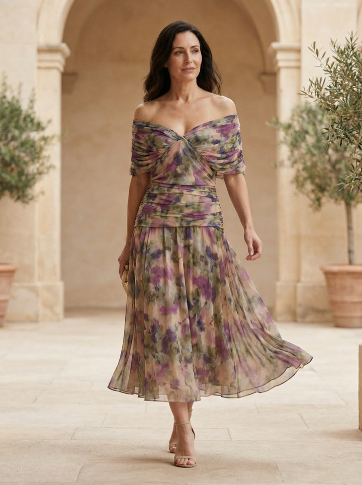 Santana | Elegant V-Neck Maxi Dress