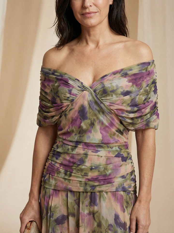 Santana | Elegant V-Neck Maxi Dress