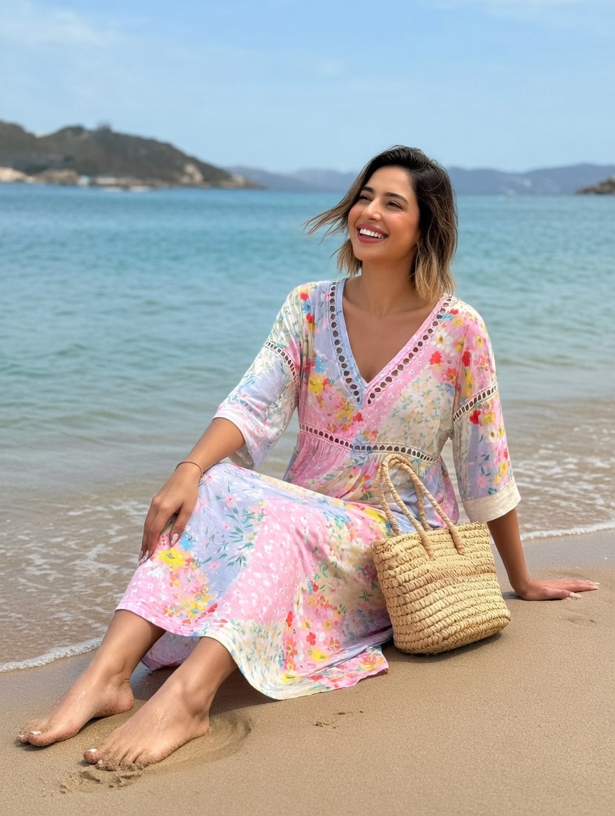 Lysiane | Flowing Floral Summer Dress