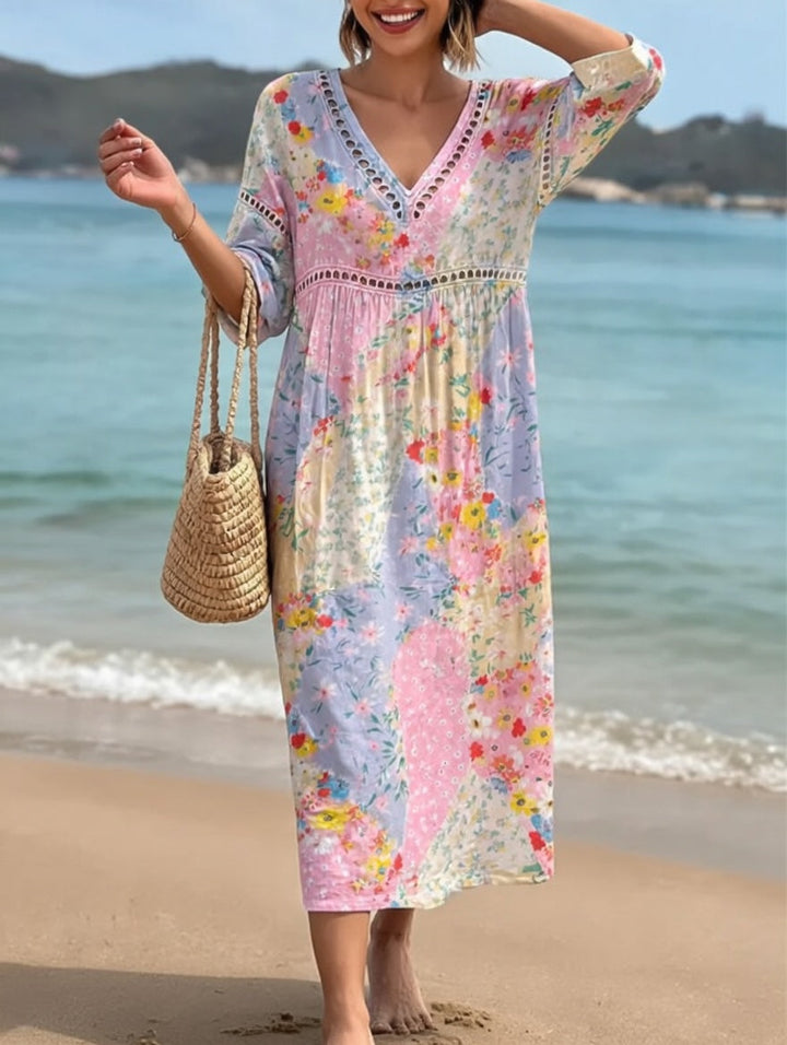 Lysiane | Flowing Floral Summer Dress