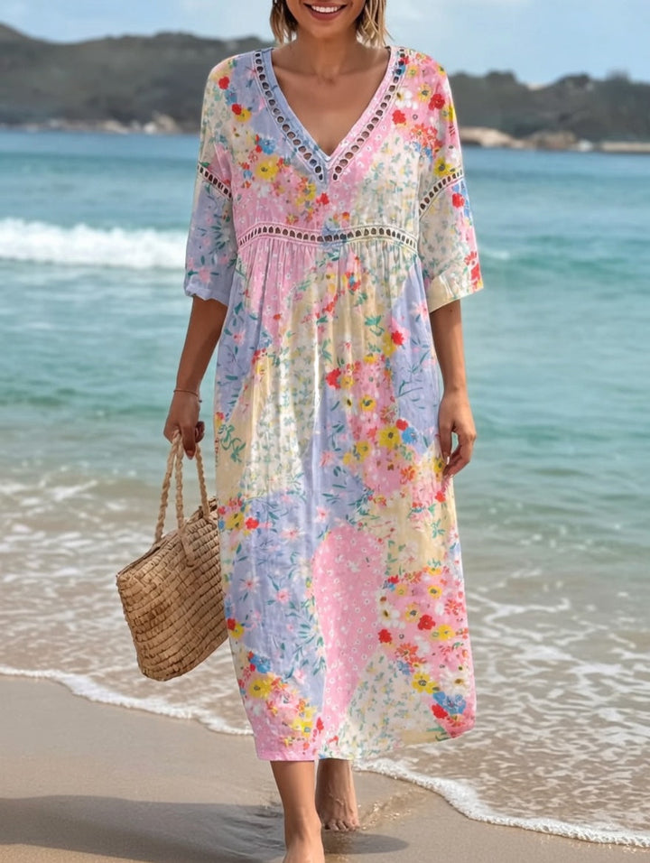 Lysiane | Flowing Floral Summer Dress