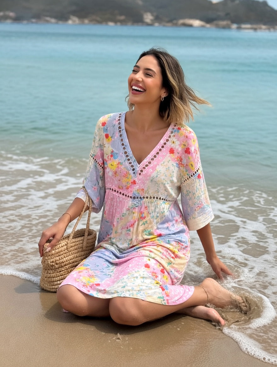 Lysiane | Flowing Floral Summer Dress